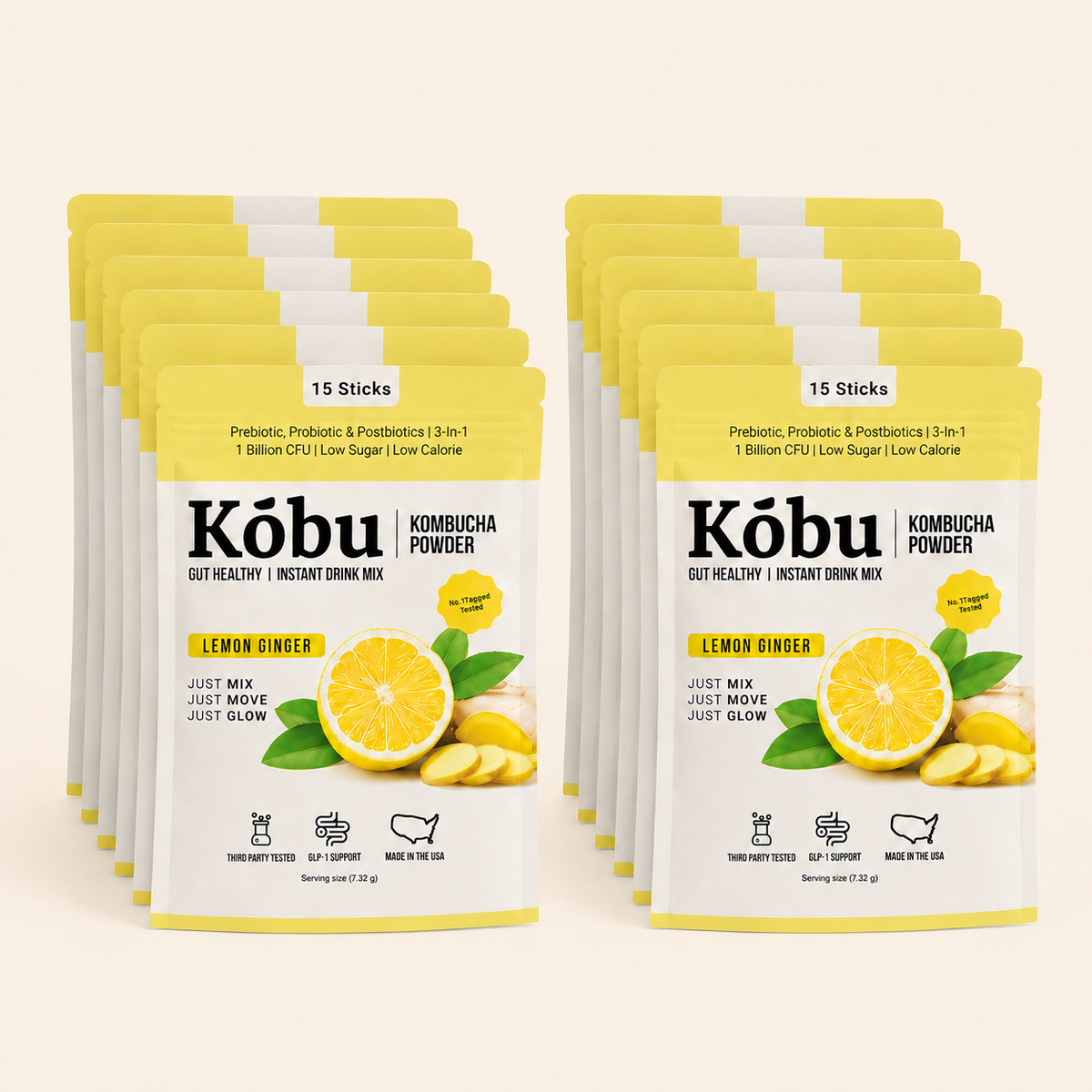 Kōbu Kombucha Powder Box (12 cases of Lemon Ginger)