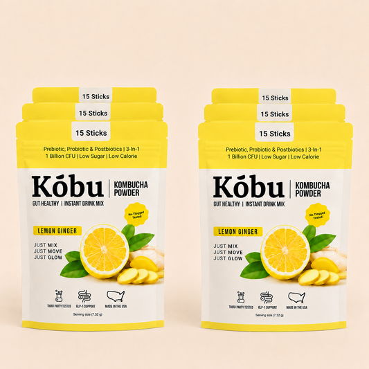 Kōbu Kombucha Powder Bag (6 cases of Lemon Ginger)