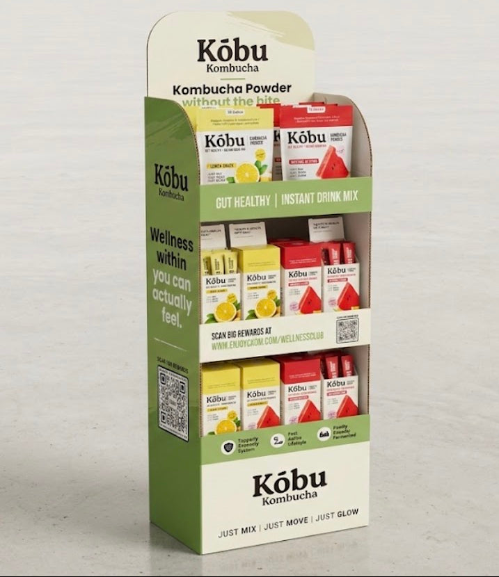 Kobu Kombucha Floor Display