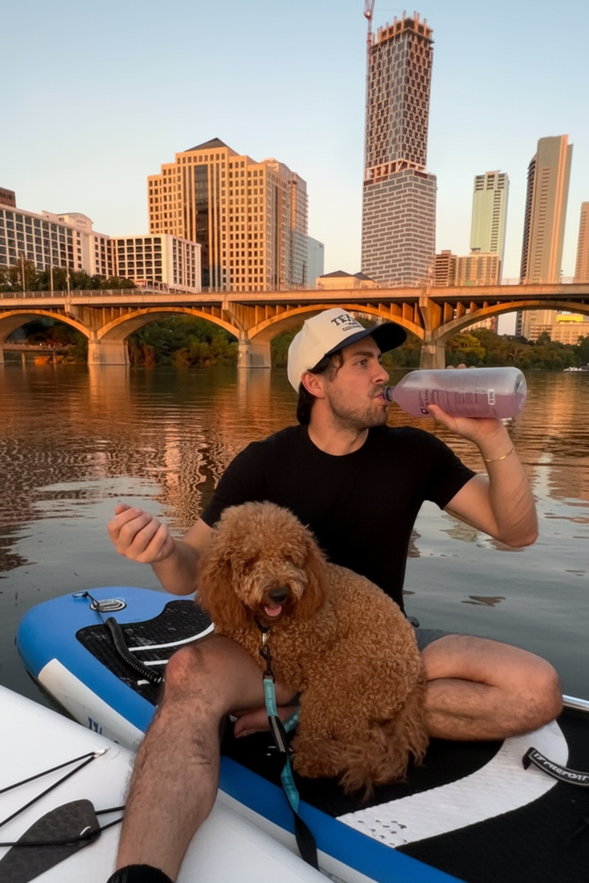 kobu kombucha powder with out the bite an active lifesstlye wellness gut health and haydration brand a great drink for paddle baorders. 